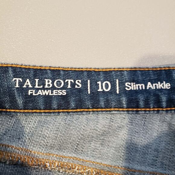 Talbots Jeans Womens Flawless Slim Ankle Blue Size 10 Stretch High Rise - Picture 5 of 8